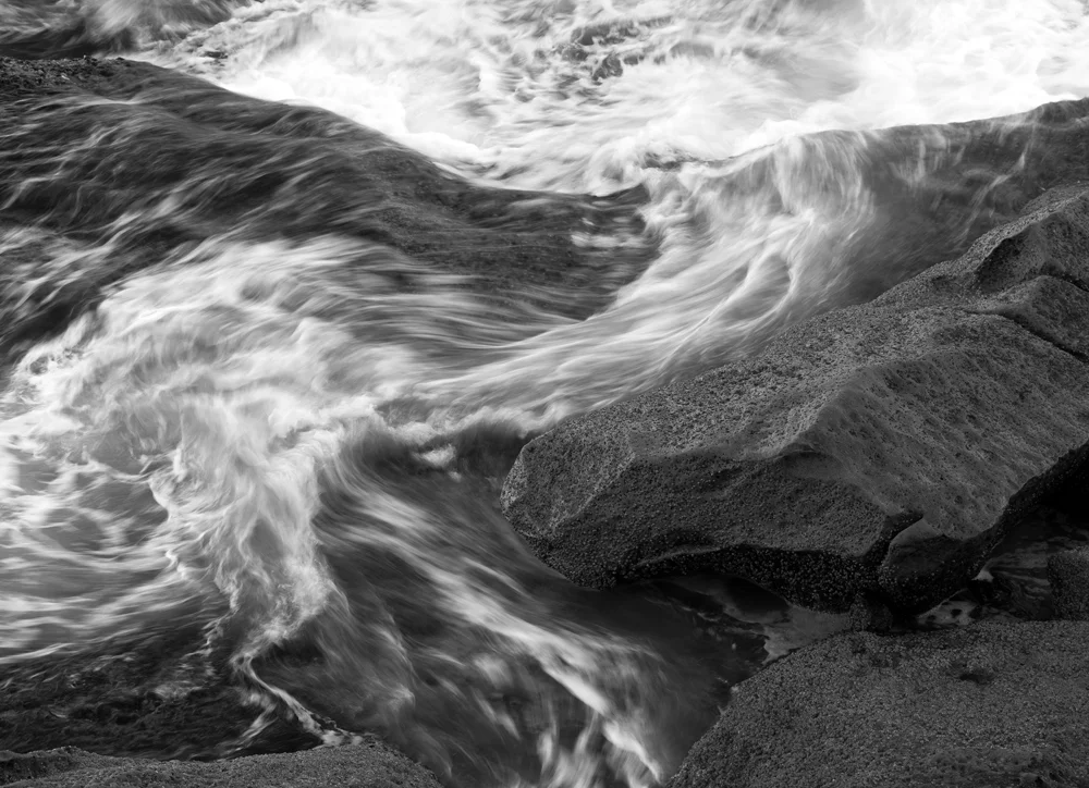 Water flow around rock shelf - Bronte