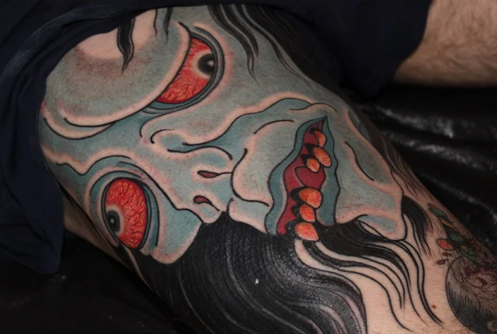 In-progress tattoo by Chris O'Donnell 2017