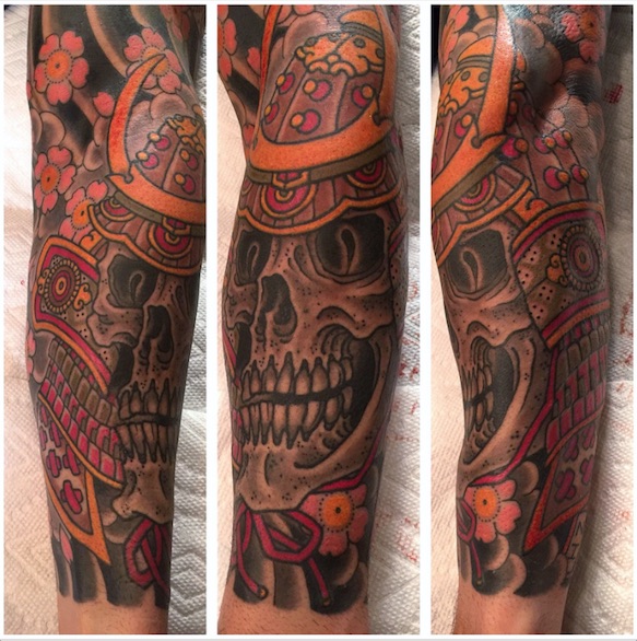 Visual Orgasm Tattoo Studio  Clients first tattoo of Skull samurai  competed in 17hours Thanks for the trust and patience JH By  httpInstagramcom josephvisualorgasm  Facebook
