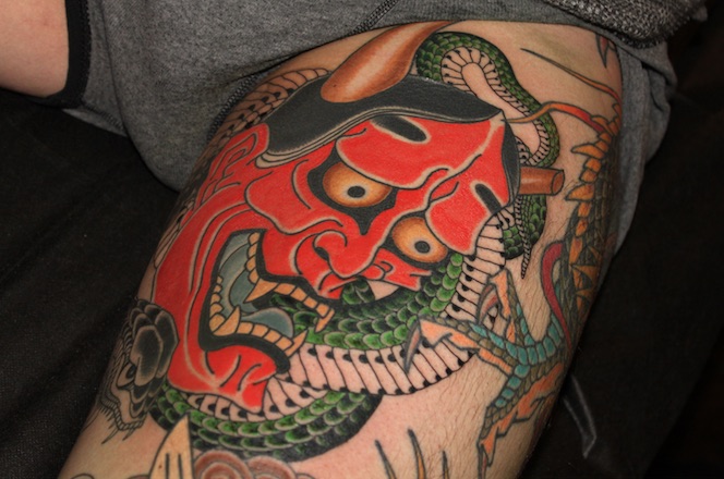 In-progress tattoo by Chris O'Donnell 2018