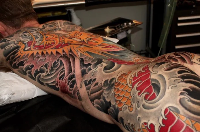 In-progress tattoo by Chris O’Donnell 2019
