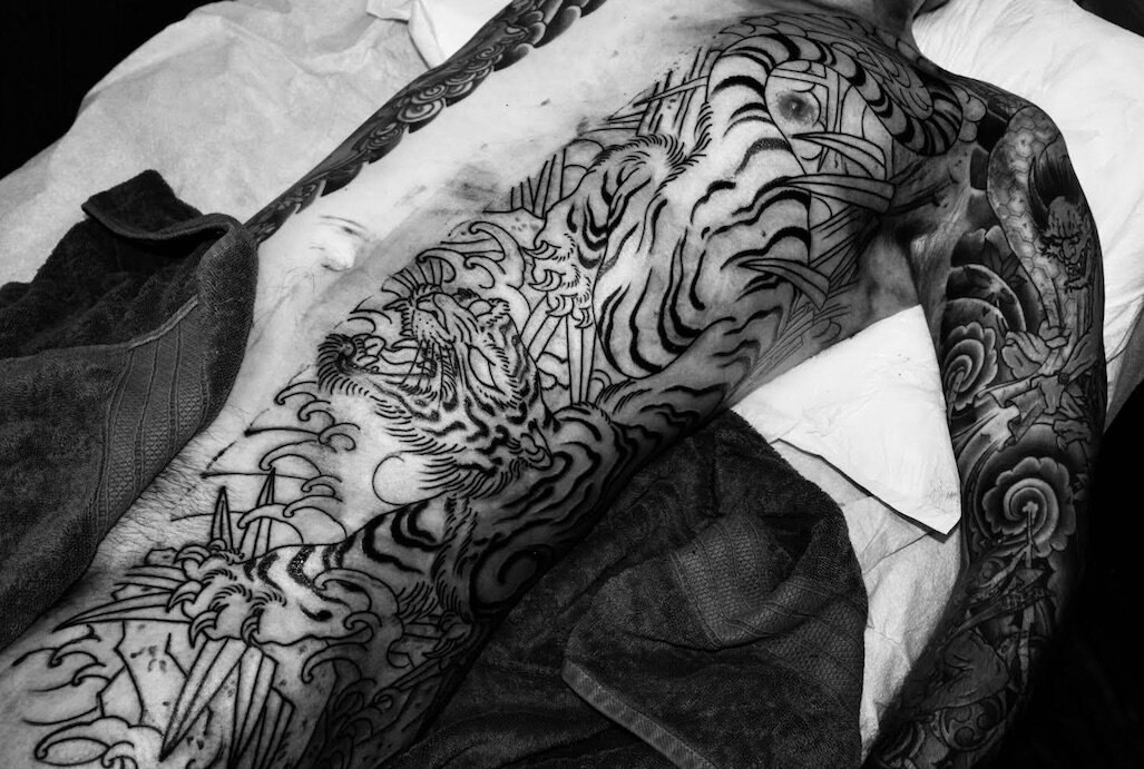 Japanese tiger rib  Tattoo by Darko Groenhagen  Darkos Oneness
