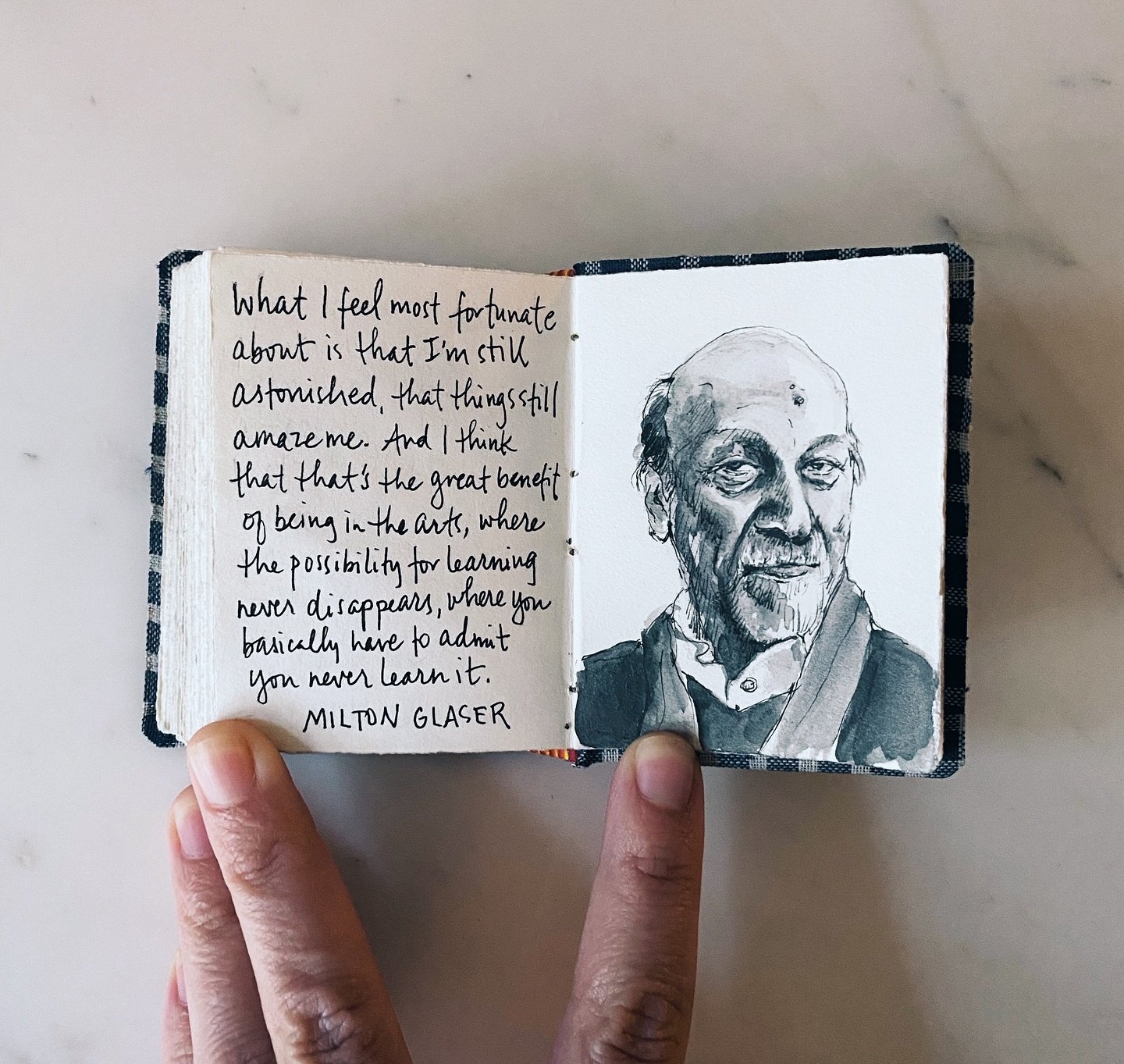 Happy birthday to the great Milton Glaser ❤️
From my mini portrait book. 

I&rsquo;ve been texting with my friends from college and trying to remember details when Milton taught while I was at Cooper Union. If I only knew then, I would have also take