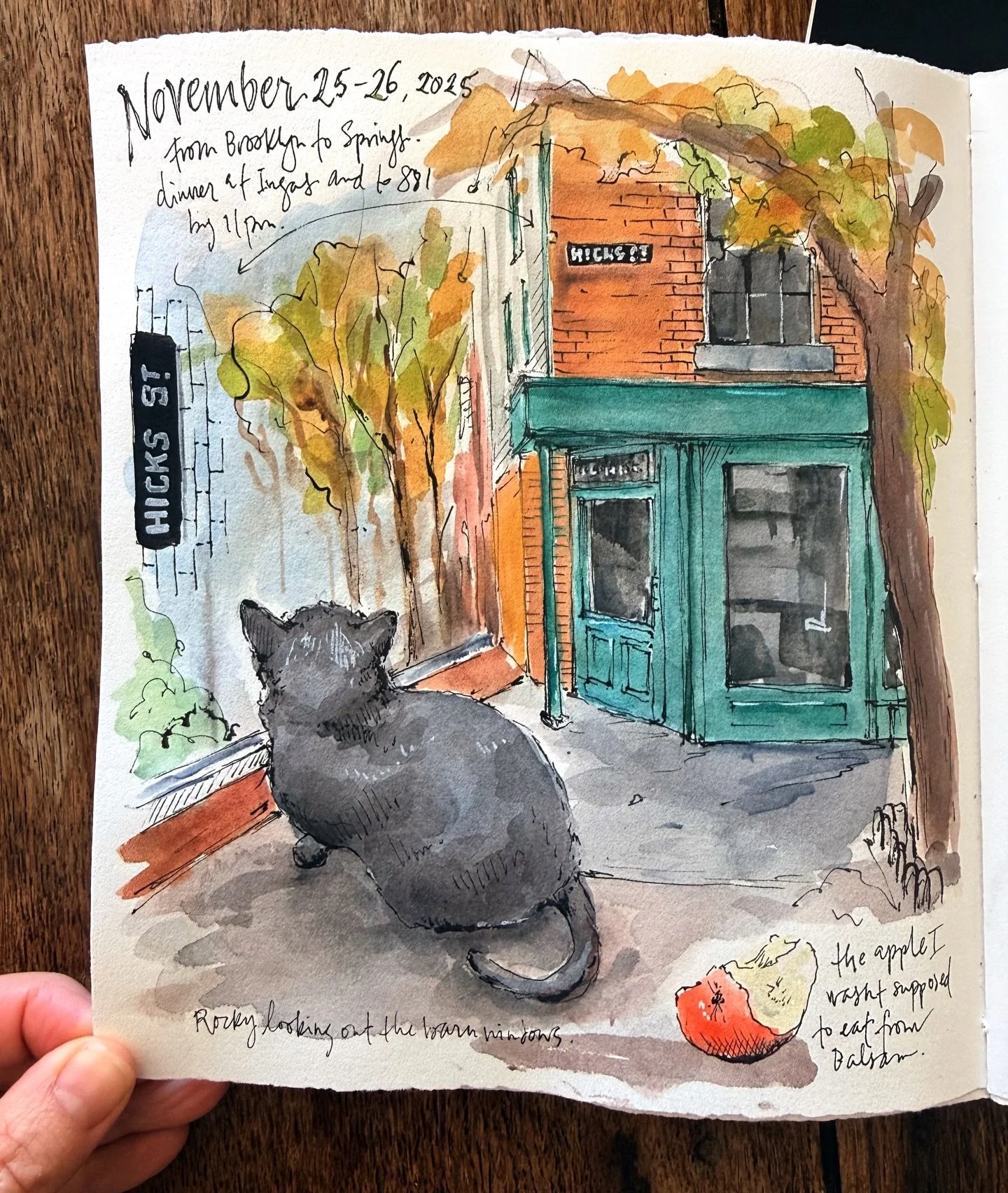 In honor of #caturday I&rsquo;m sharing a few recent sketchbook pages and drawings of my son&rsquo;s cat, Rocky 🐈&zwj;⬛, who&rsquo;s been staying with us. She&rsquo;s basically become my little muse. #drawyourday #drawyourworld #catdrawings