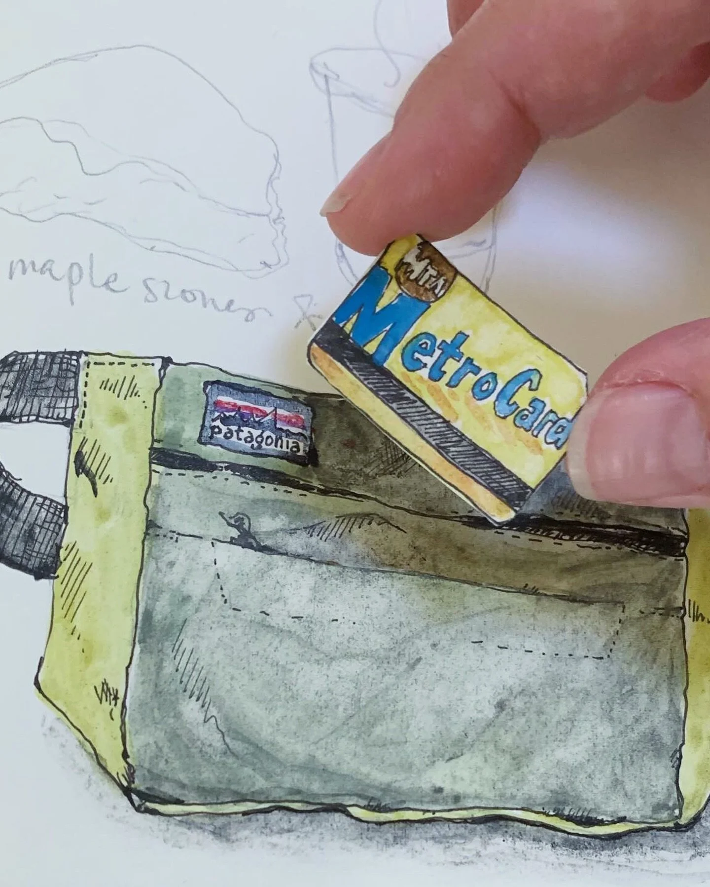 Goodbye to the MetroCard&hellip; I&rsquo;m always a little sad when these things happen. Here&rsquo;s a tribute made a while back in my sketchbook. Swipe to see me put it in a tiny pocket in my sketchbook.

#drawyourday #drawyourworld #drawyouradvent