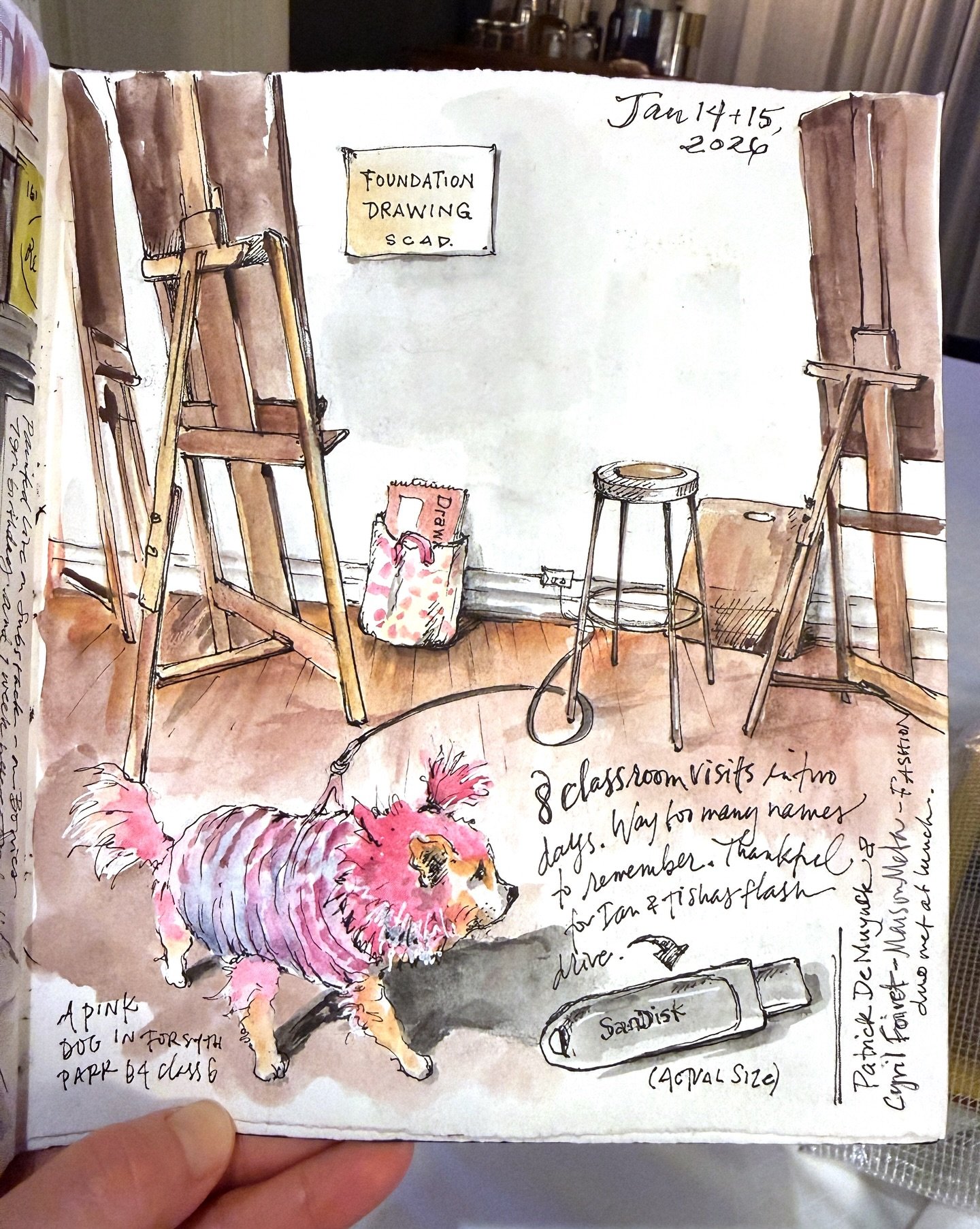 Last week I spent three days working with @scadfoundations.savannah students and professors, and met so many amazing and talented people. It was an honor to travel around to eight different classrooms, share my story and practice, and teach a worksho