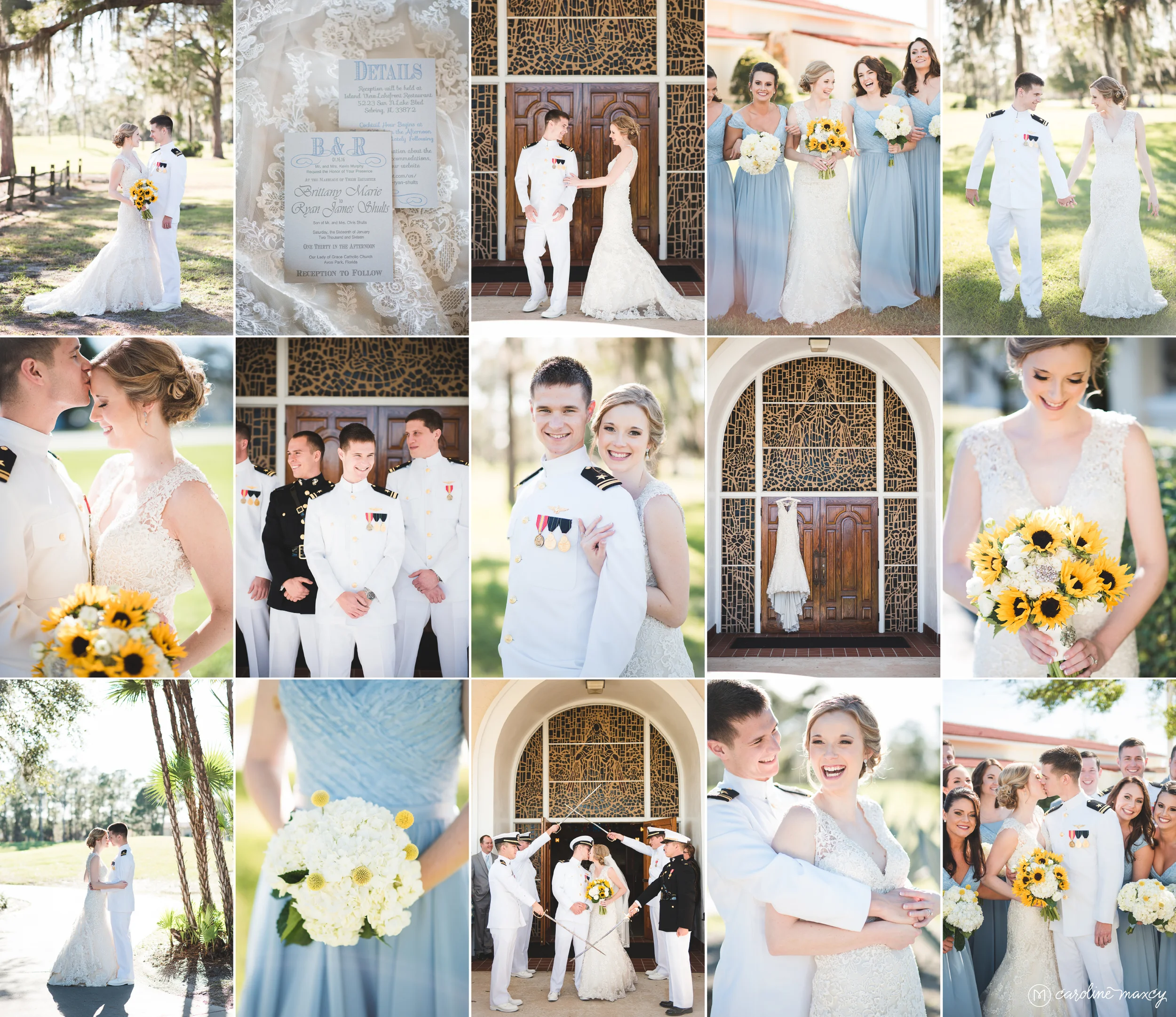 Brittany + Ryan — Sebring, FL Military Wedding Photography with Caroline Maxcy Photography.