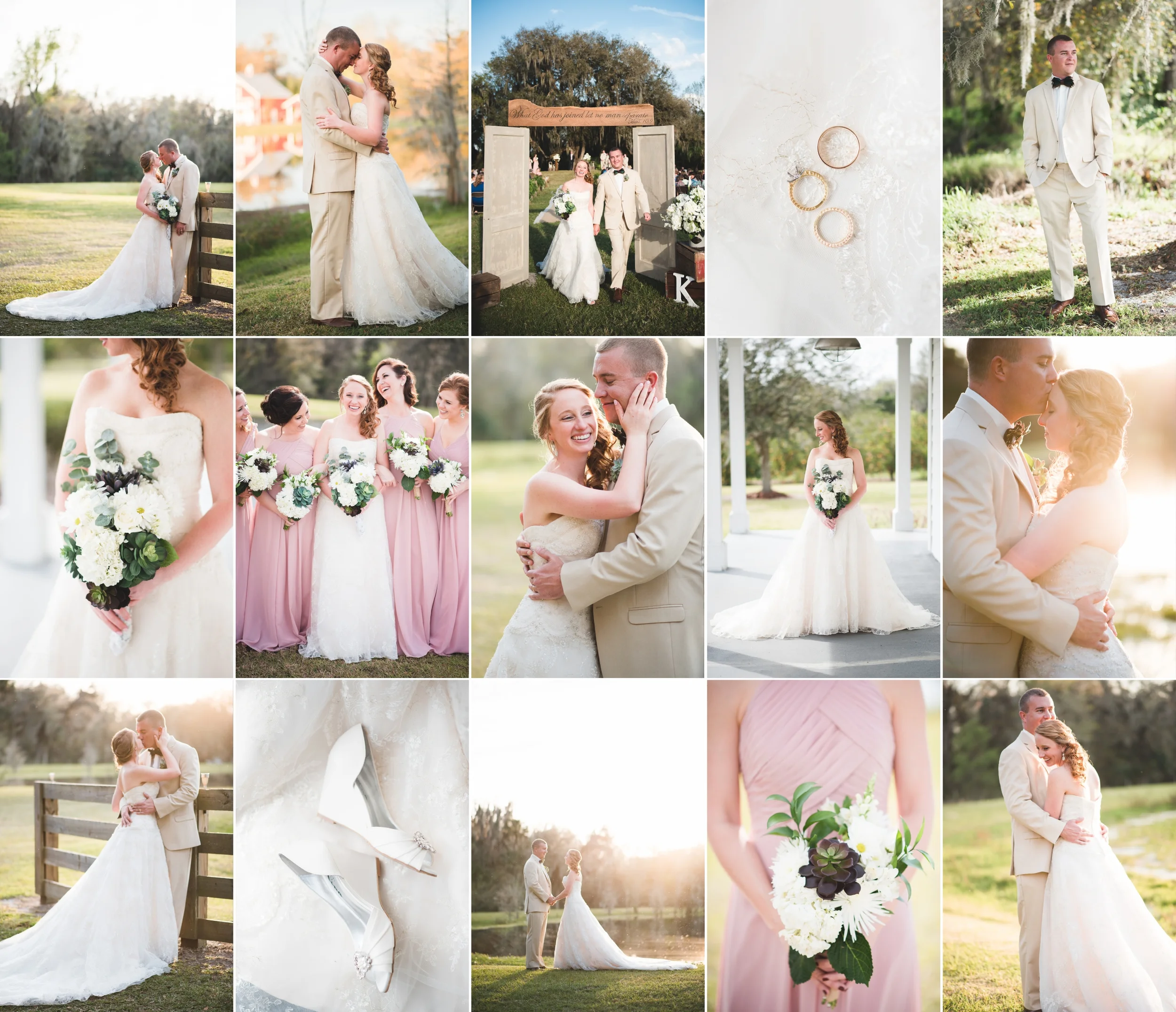 Chelsea and Michael tie the knot! Wauchula, FL backyard southern wedding photography by Caroline Maxcy Photography.