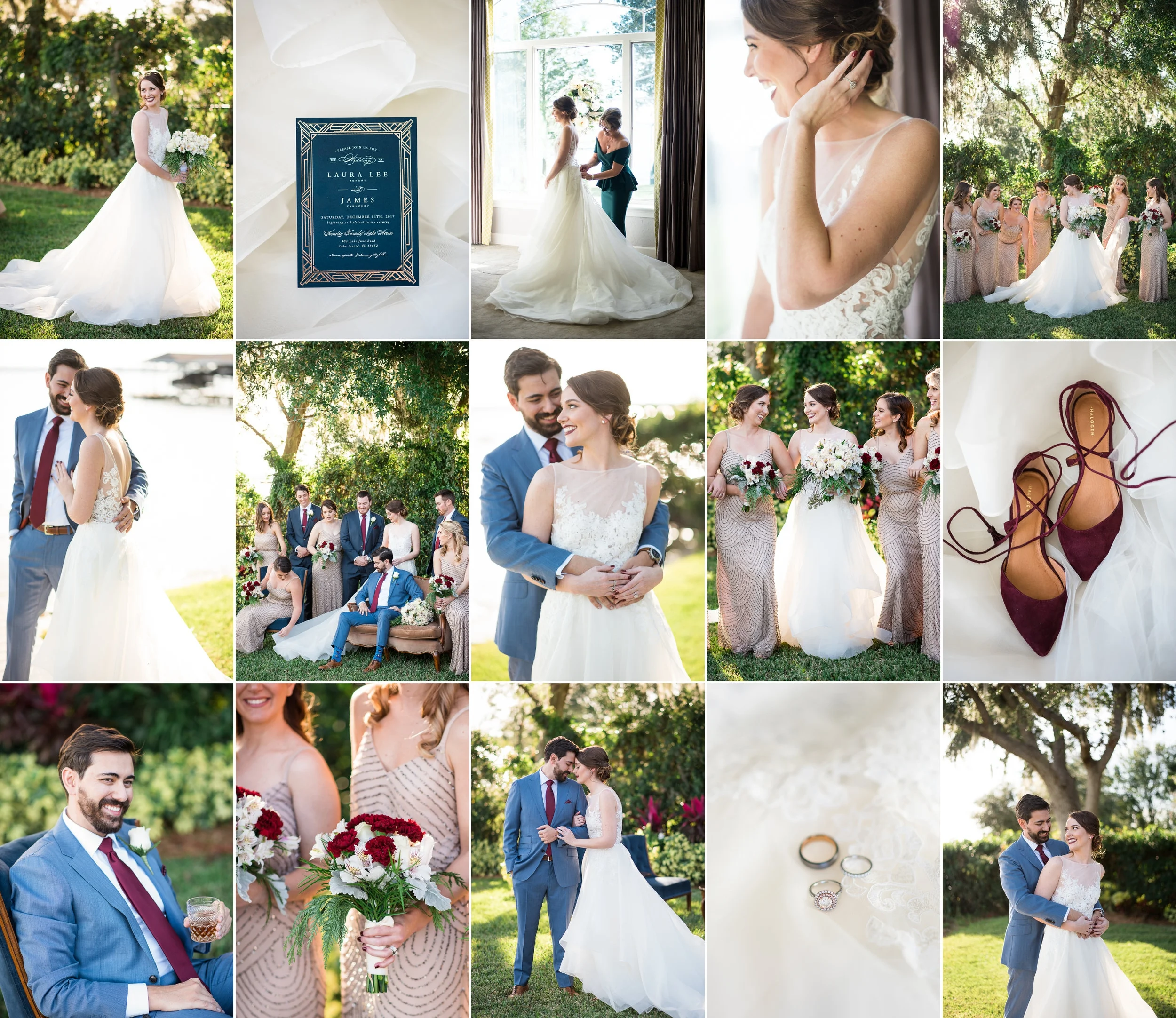 Laura Lee + James - At Home Lakeside Lake Placid, FL Wedding with Caroline Maxcy Photography