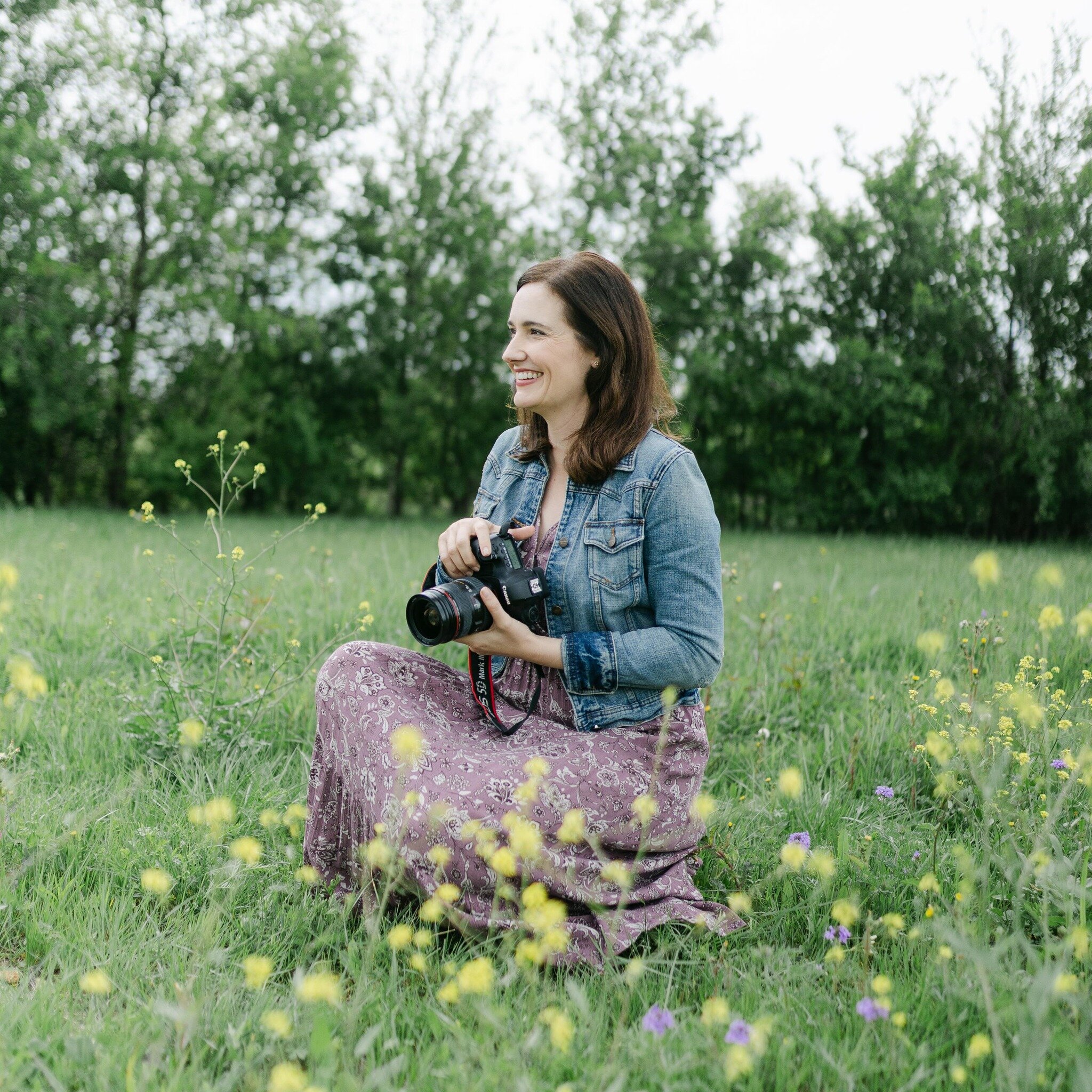 My daughter was practicing her photography skills this weekend and snapped this one of me in the meadow by our house while bees and butterflies and wildflowers and wind surrounded us, so now I get a new headshot!