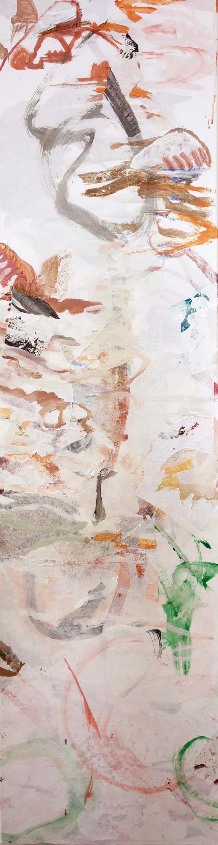 DAY 3: bada creek 72X18" acrylic & collaged paper on canvas