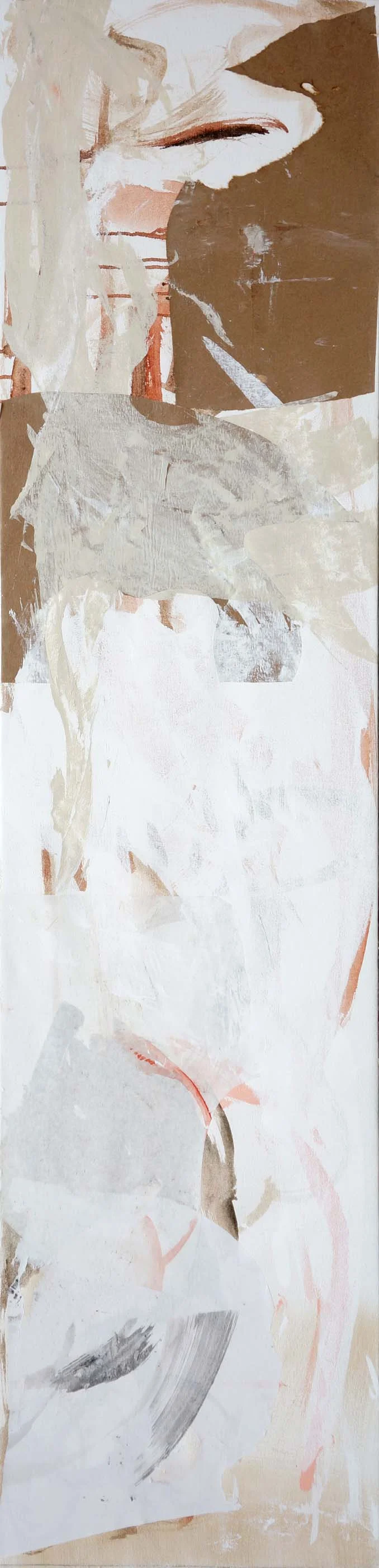 wu zhen creek 66x16" acrylic & collaged paper on canvas