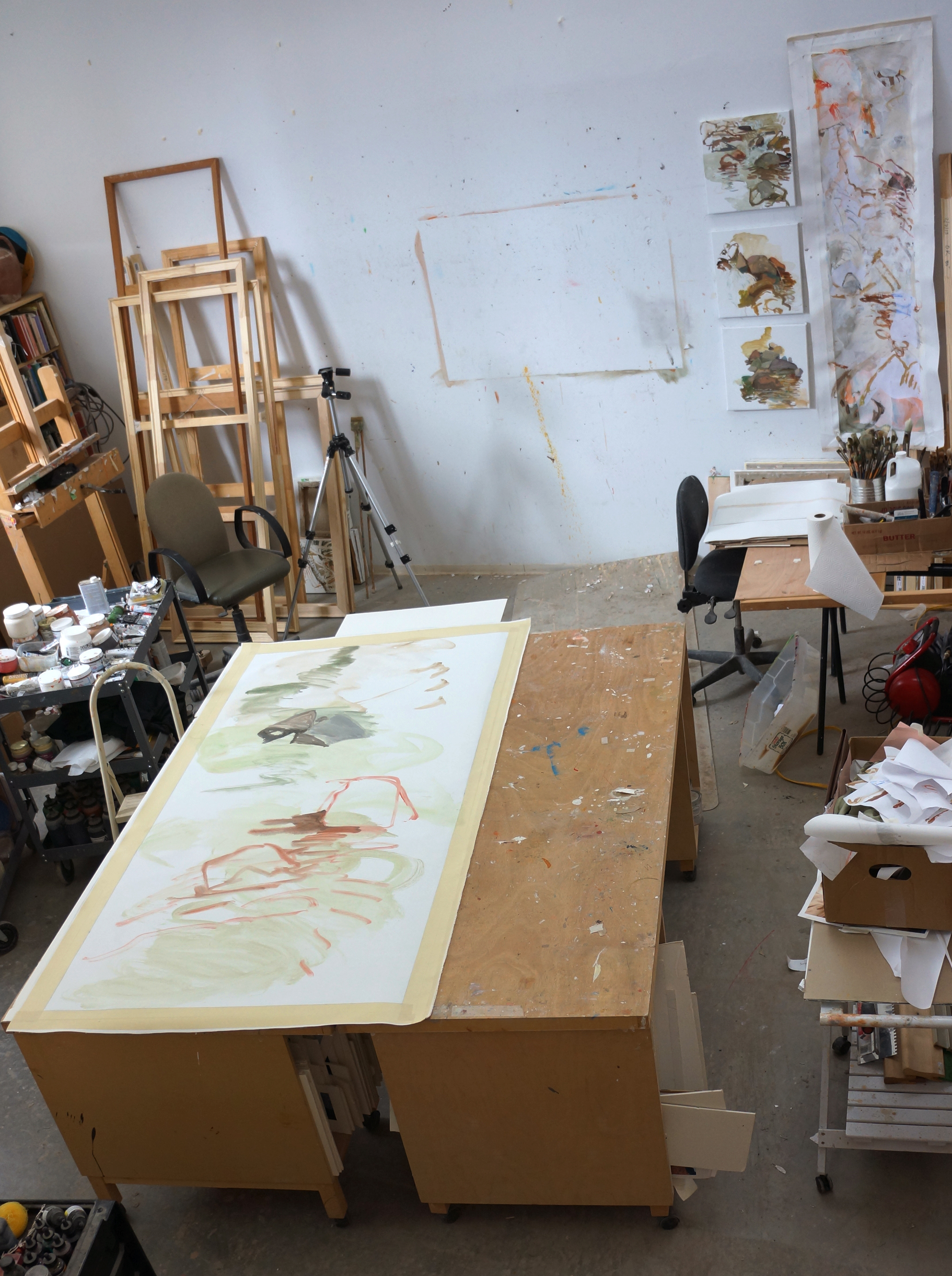day 1: wang meng creek 78x38" acrylic on canvas