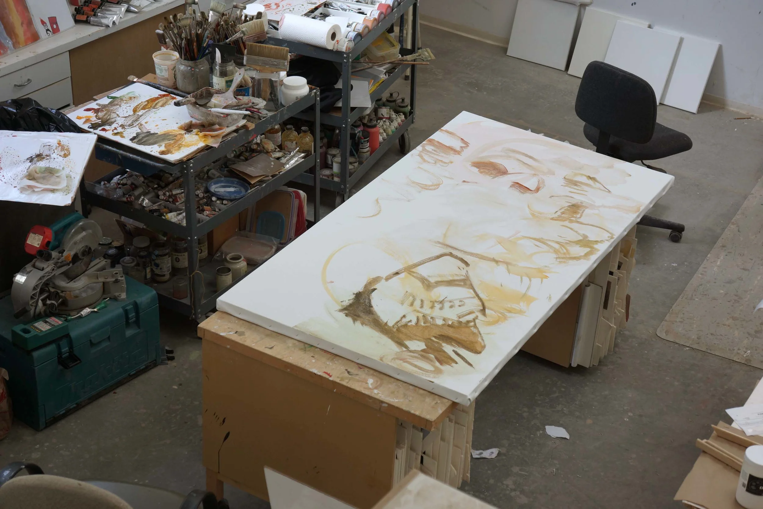 gui creek 72X38" STAGE 1-acrylic on canvas