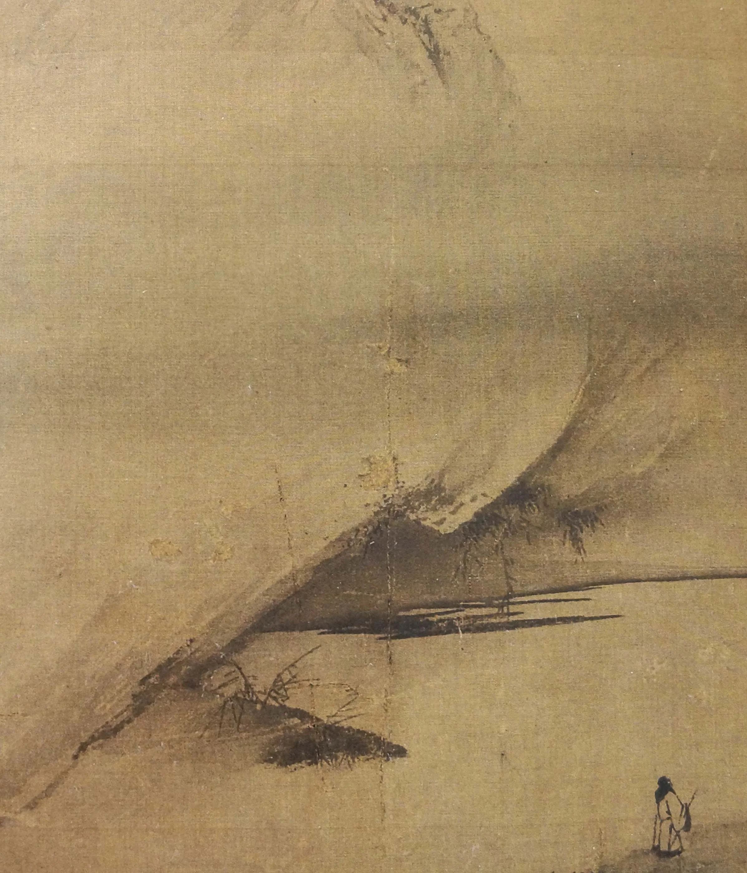DETAIL: poet strolling by a marshy bank
