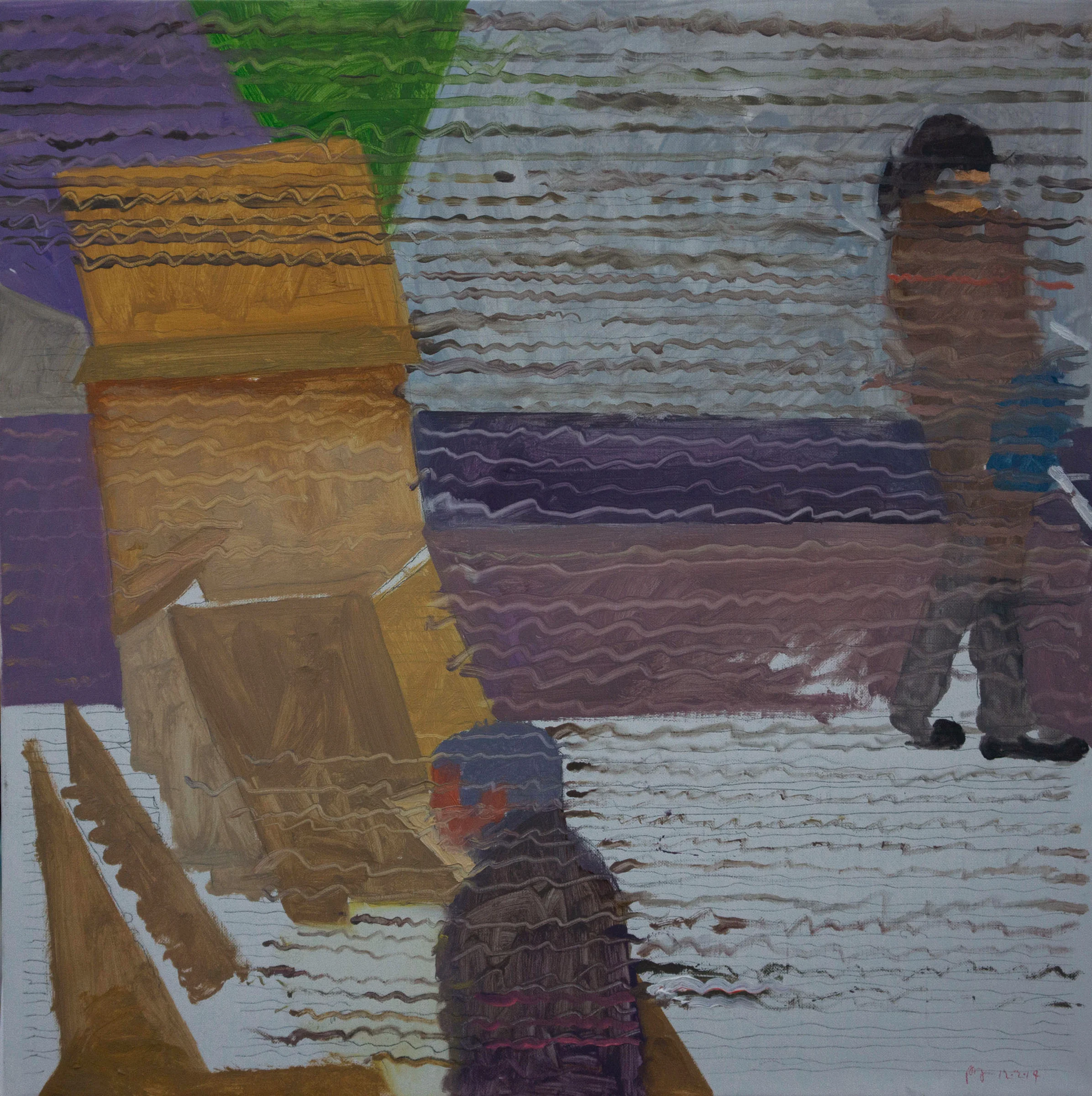  parade 12 &nbsp;16x16" oil on portrait linen 