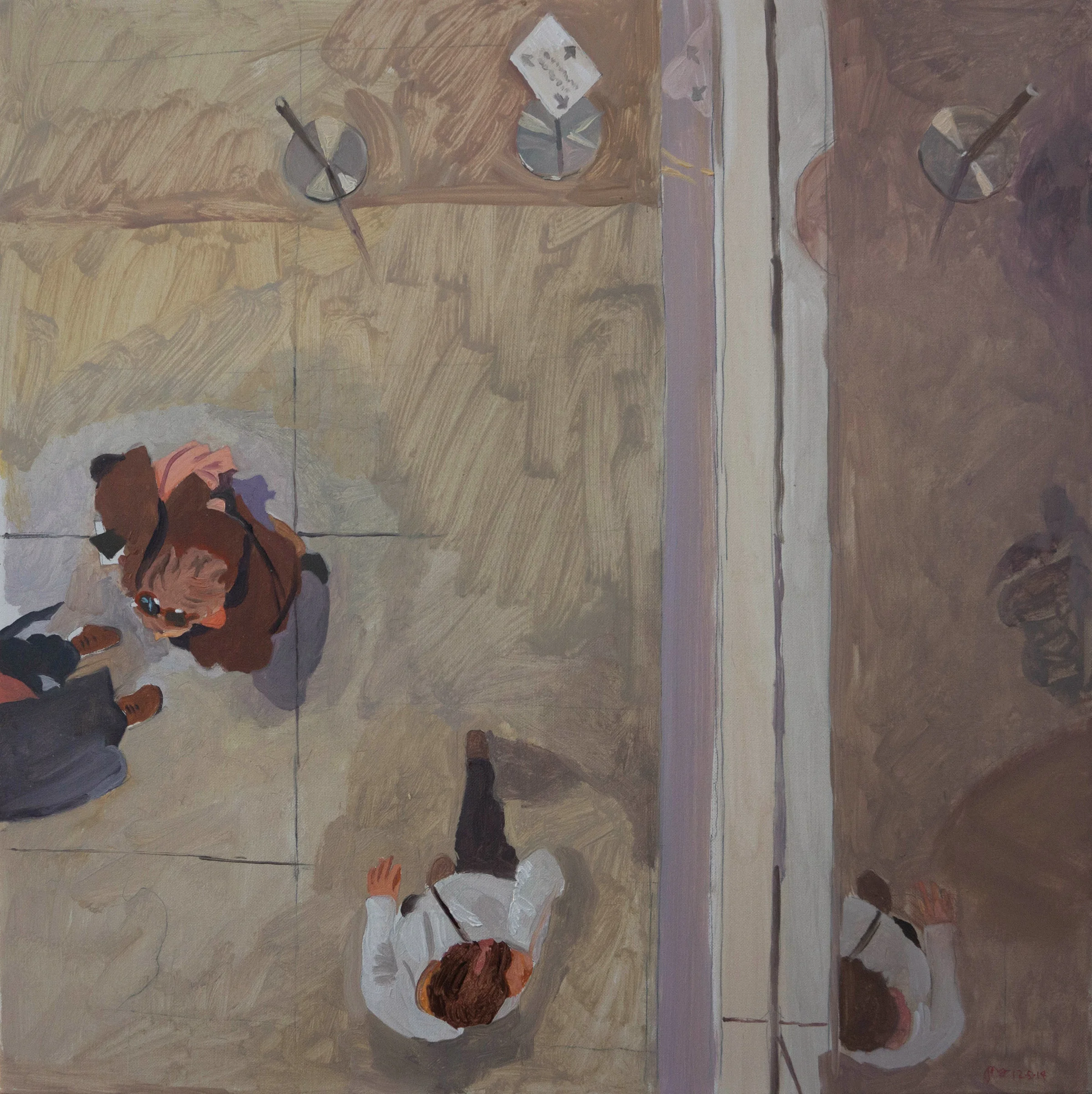   parade 14&nbsp; &nbsp;16x16" oil on portrait linen 