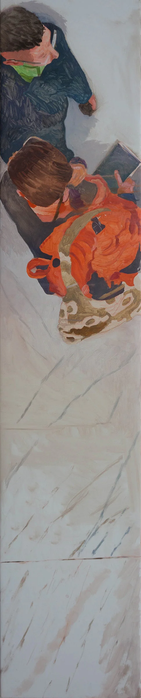   ANO KATO 26 &nbsp;&nbsp;60x12" oil on portrait linen  based on photos i shot in  MOMA , NYC 