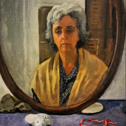 self portrait painted in chora , andros