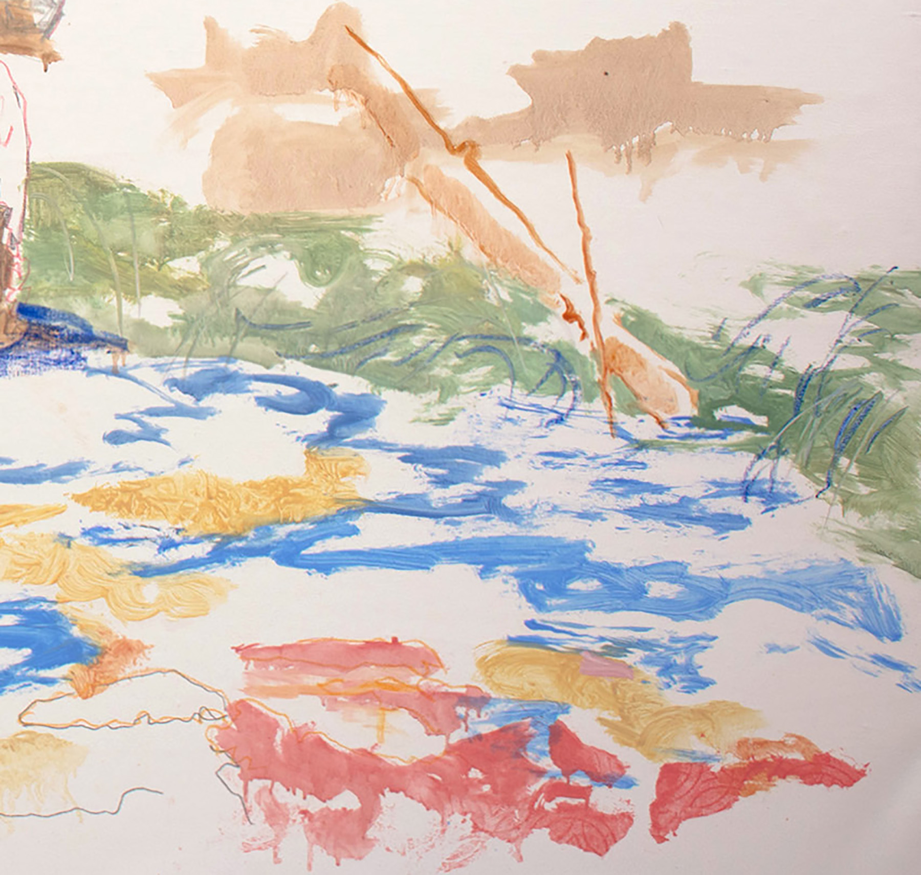 DETAIL of dp creek III at the end of my painting day