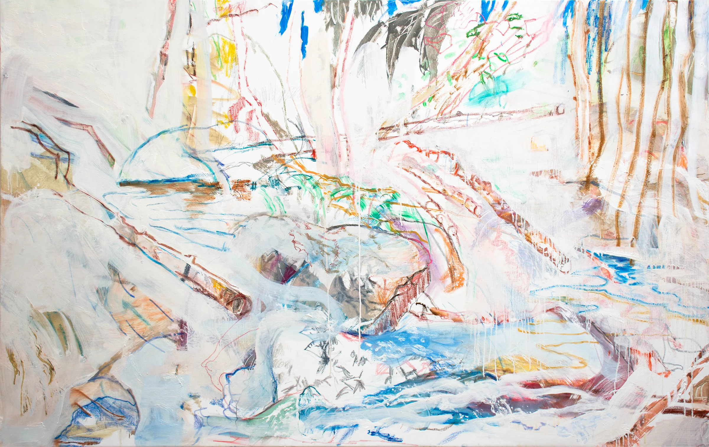dp creek II , 42x66” following todays re-work