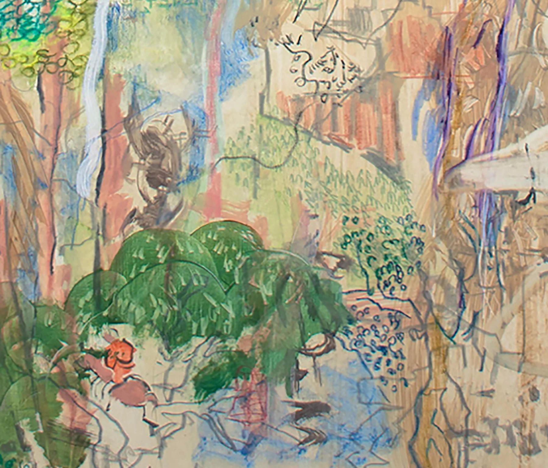 DETAIL of sparse reflections after todays intervention; kind of a cool passage, no?