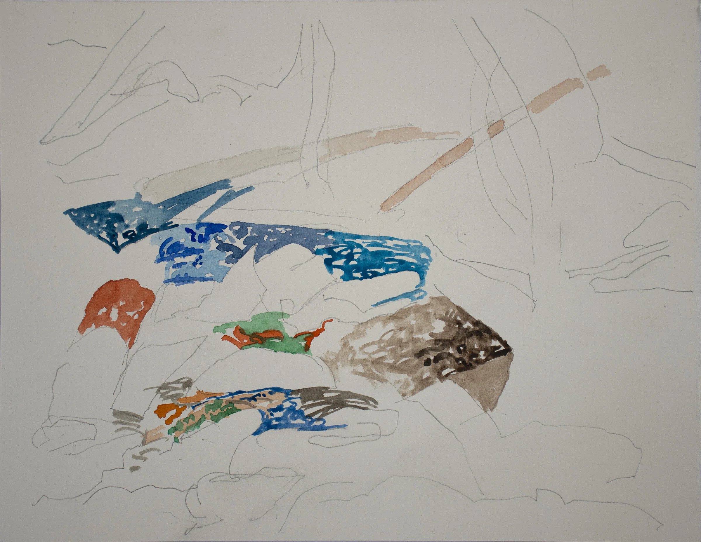 watercolor 130, 10 x 13” as it looked moments ago