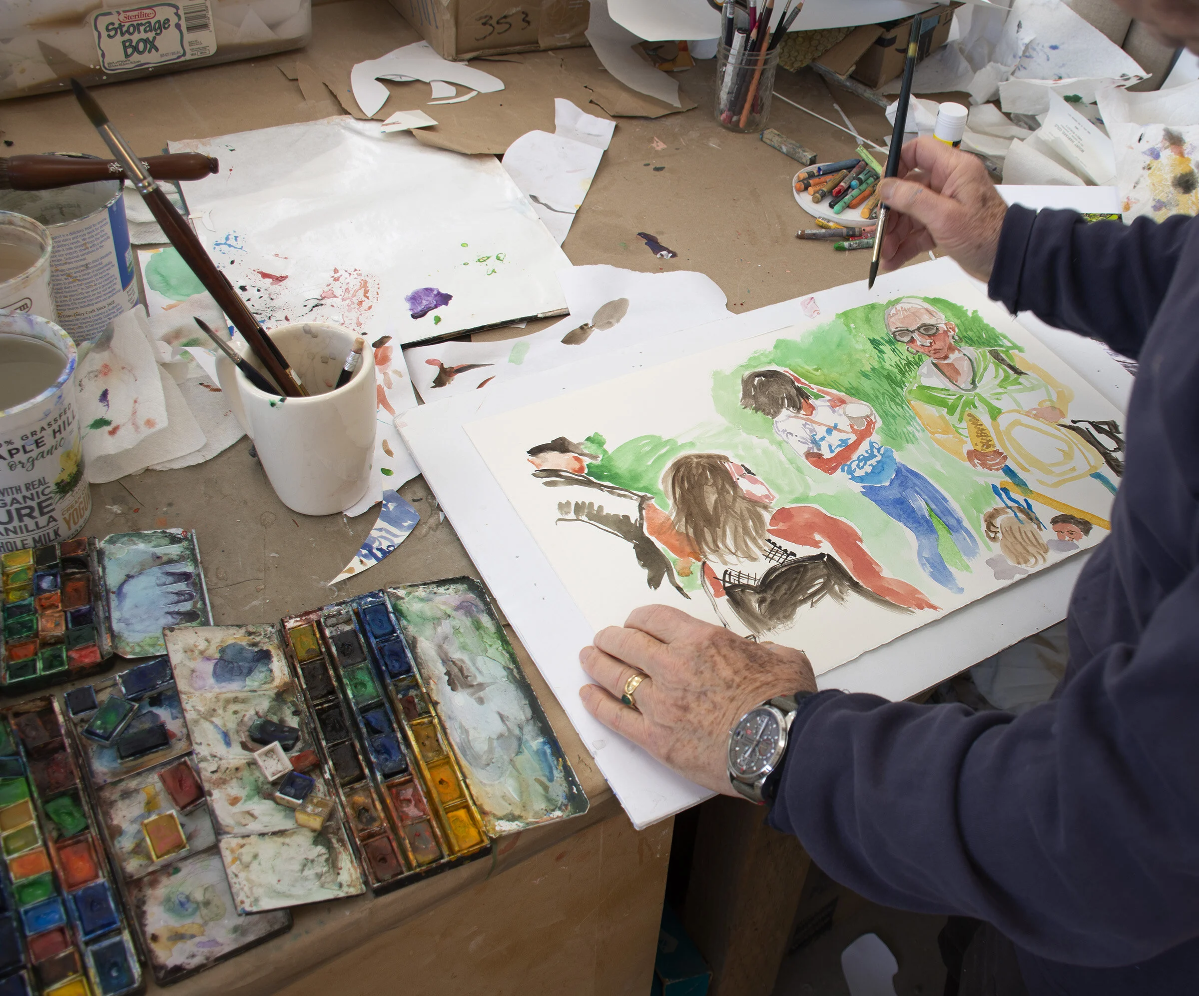 at work just now on watercolor 142