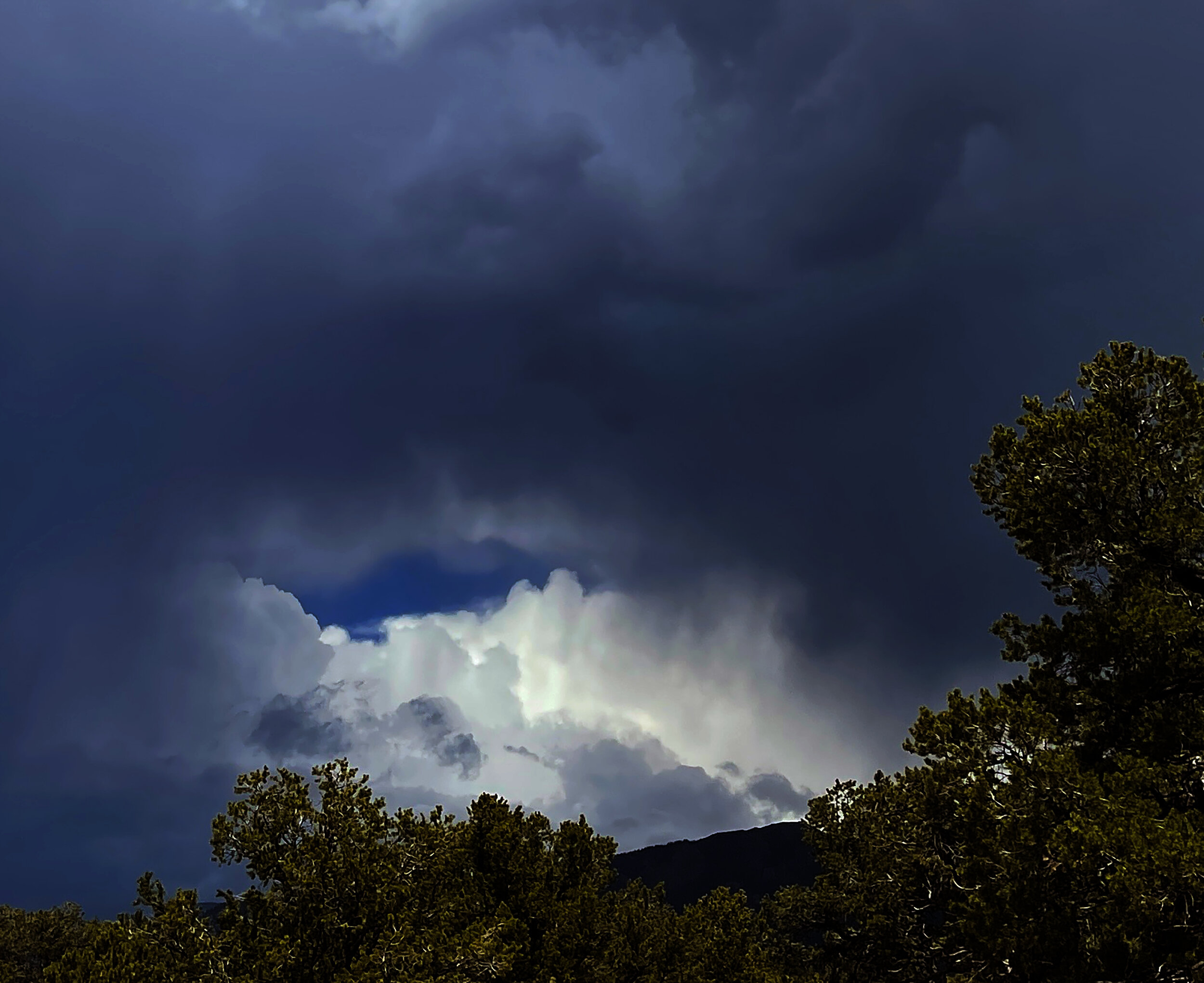 the eastern sky as seen from my studio, 1:25pm.