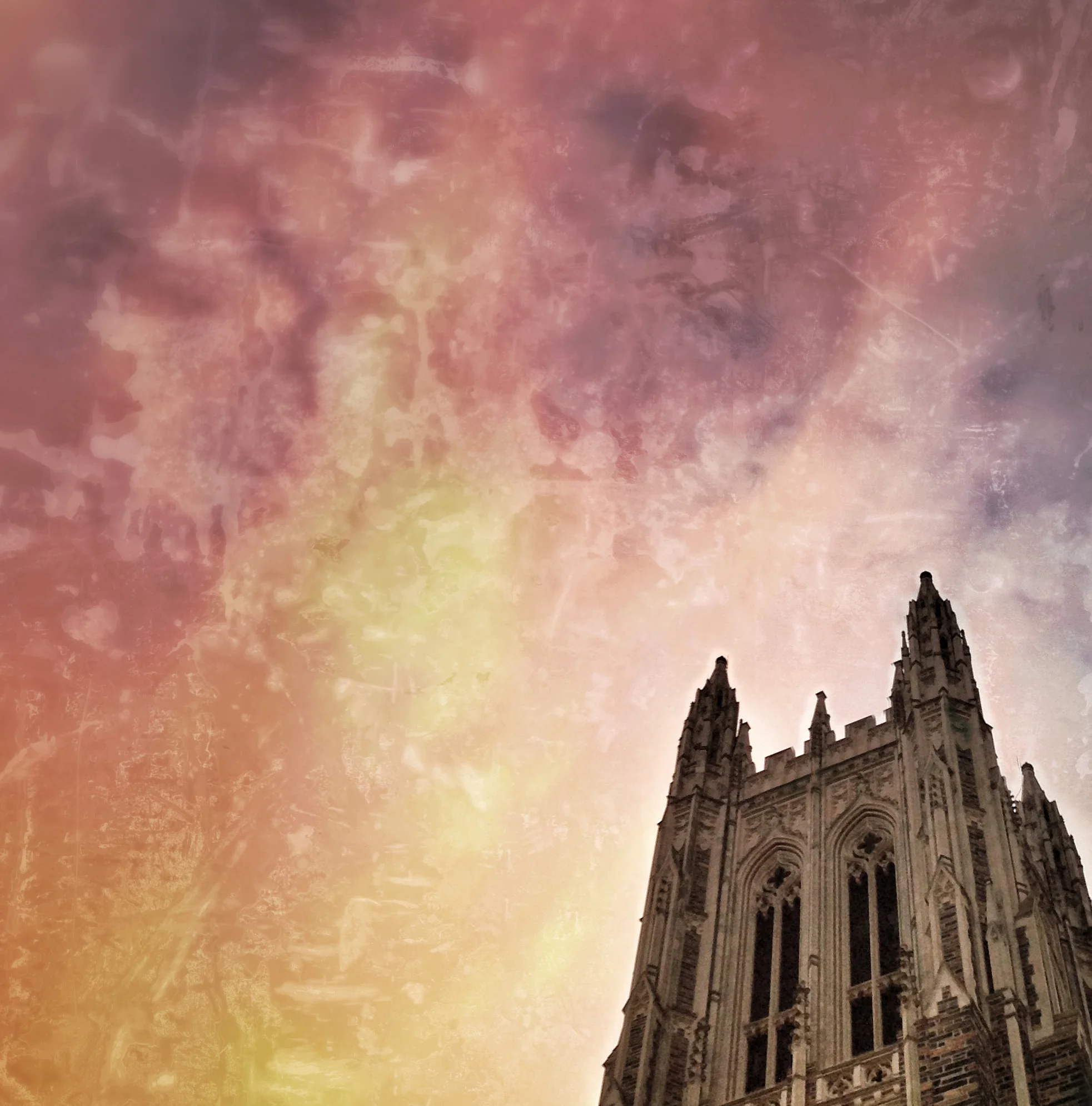 Sunset, Duke University Chapel