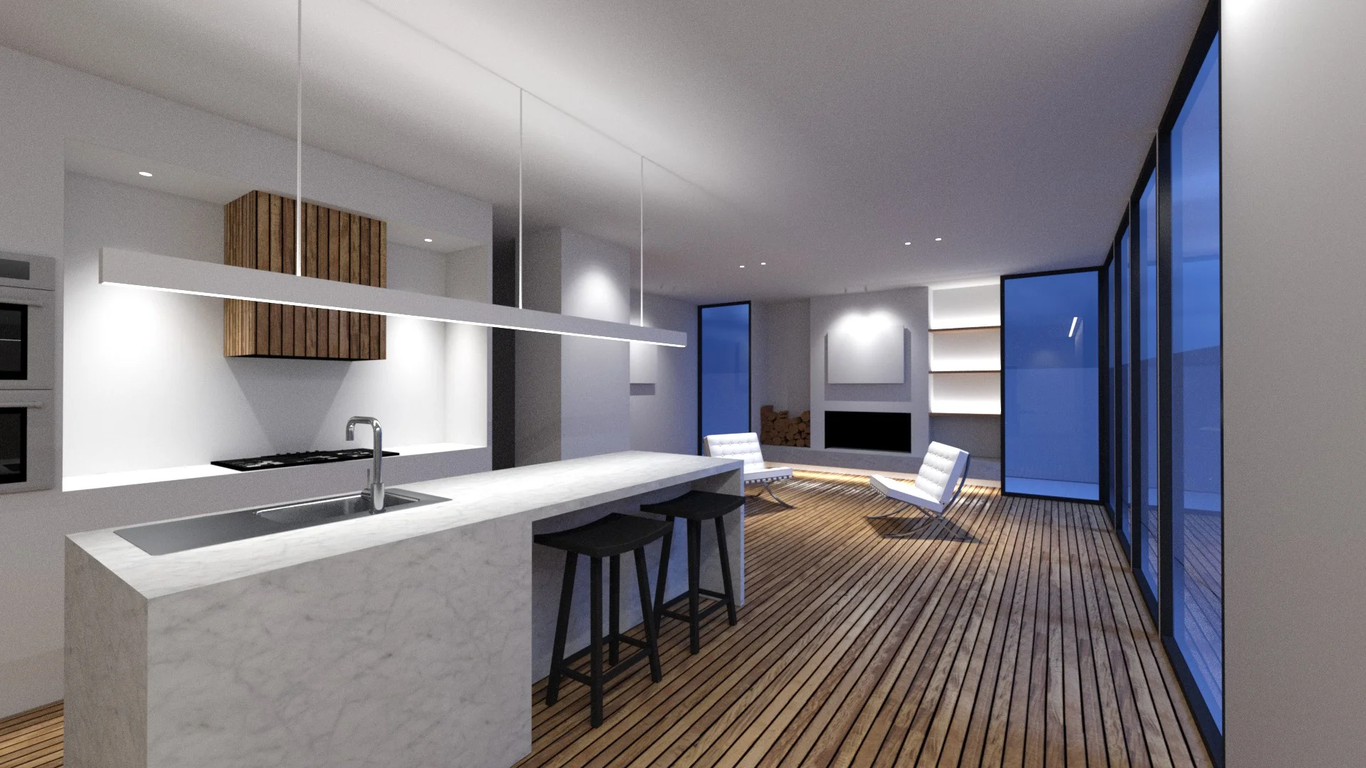 Clean ceilings create a calm interior and allow your mind to relax. Draw attention to features and to your own collections of art, books, family photos - anything that brings you joy at home. Don’t forget that you need functional light in the Kitchen, and explore the different ways you can achieve that.