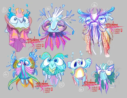 Concepts for Baby Silkworm feature film