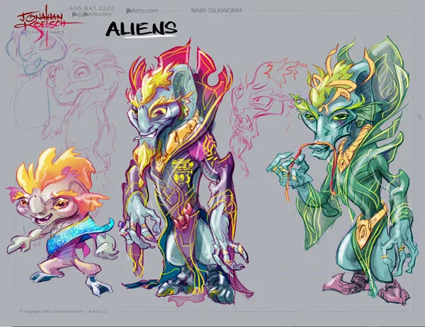 Concepts for Baby Silkworm feature film