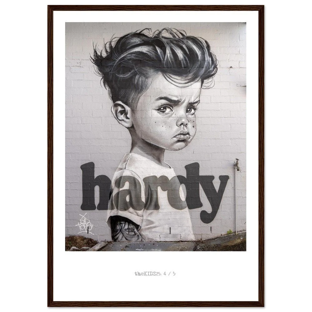 'HARDY' : Premium Matte Paper Wooden Framed Poster A2 (42 x 59.4  cm)