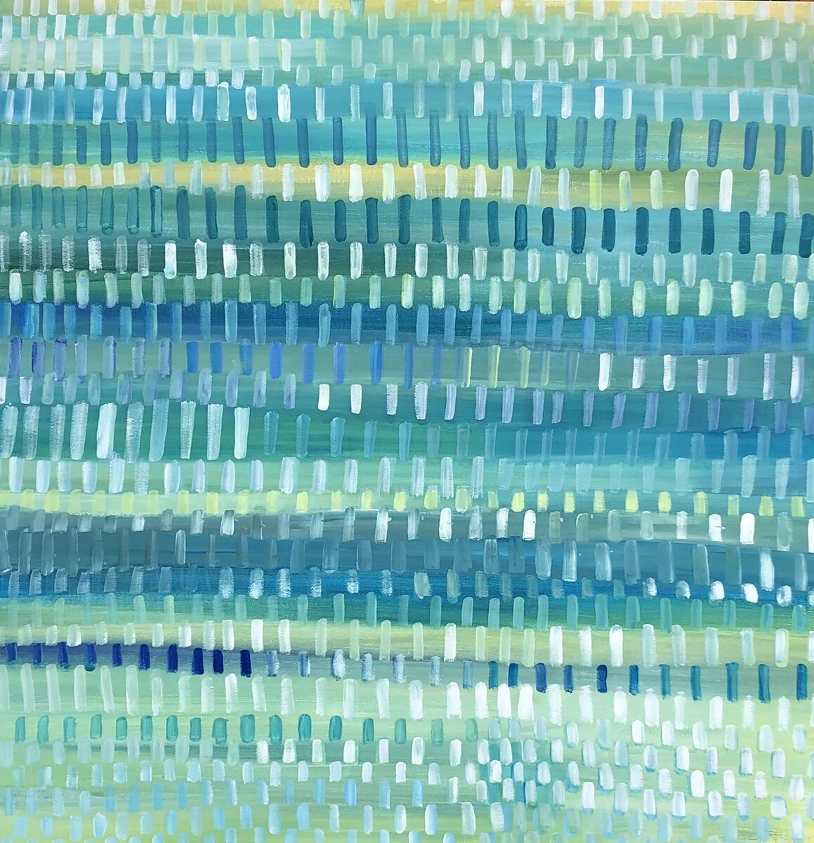 Pop Dream Woven #2, 36 x 36, Gouache on Canvas                                  Sold