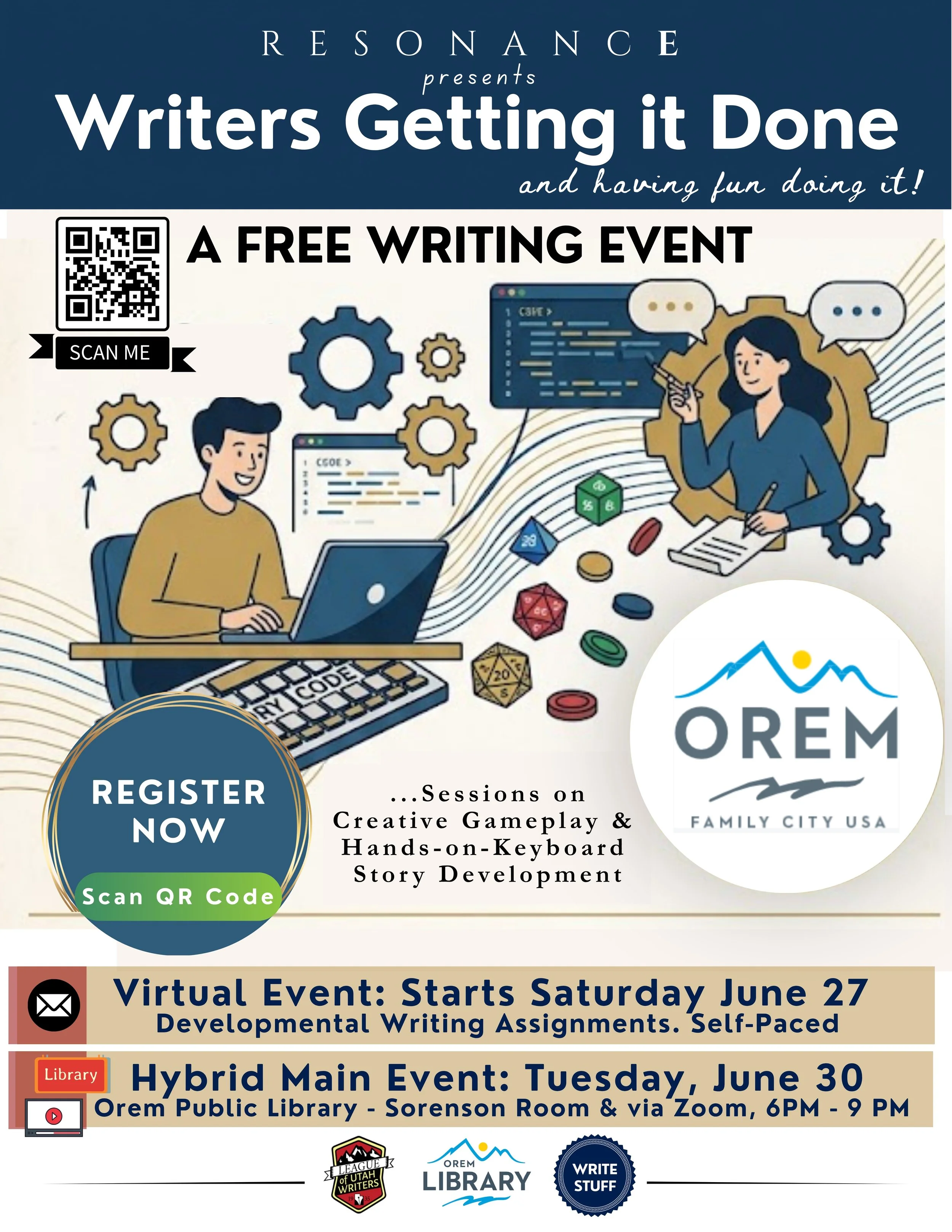 Resonance &amp; Write Stuff presents: Writers Getting it Done with Story Development courtesy of Story Code