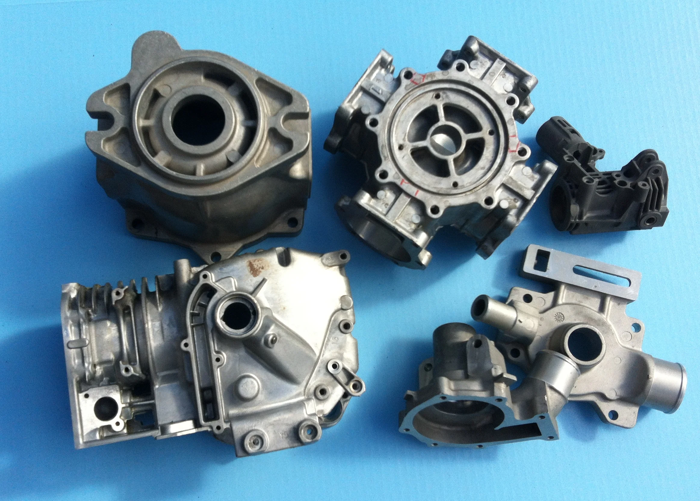 Examples of very complex die castings with all types of machining operations and many precision bores and surfaces.