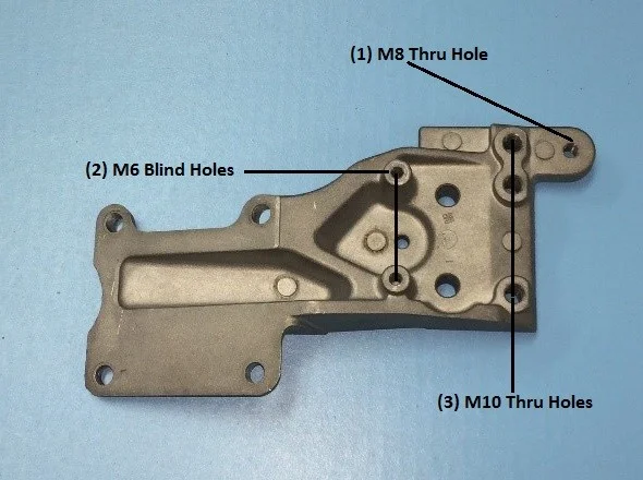 Aluminum Die Cast Bracket with Complex Hole Pattern