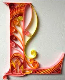 Paper quilling letters
