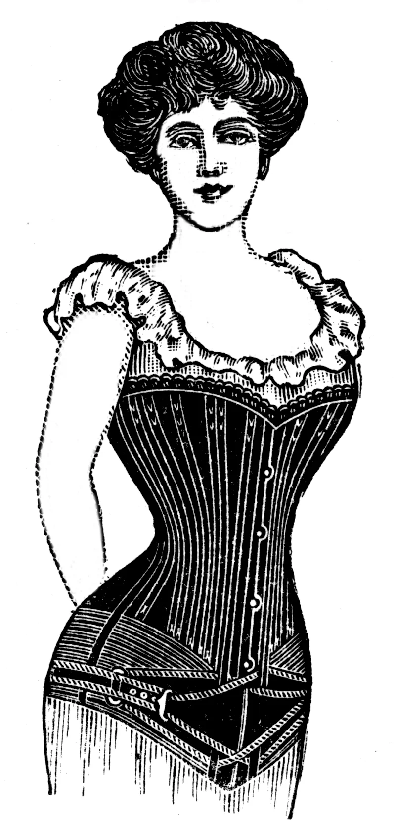 Corset lady — free vintage image