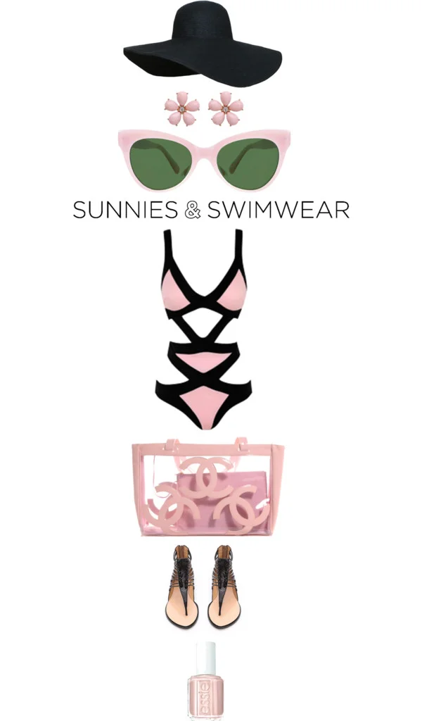 Polyvore Sunnies & Swimwear Set