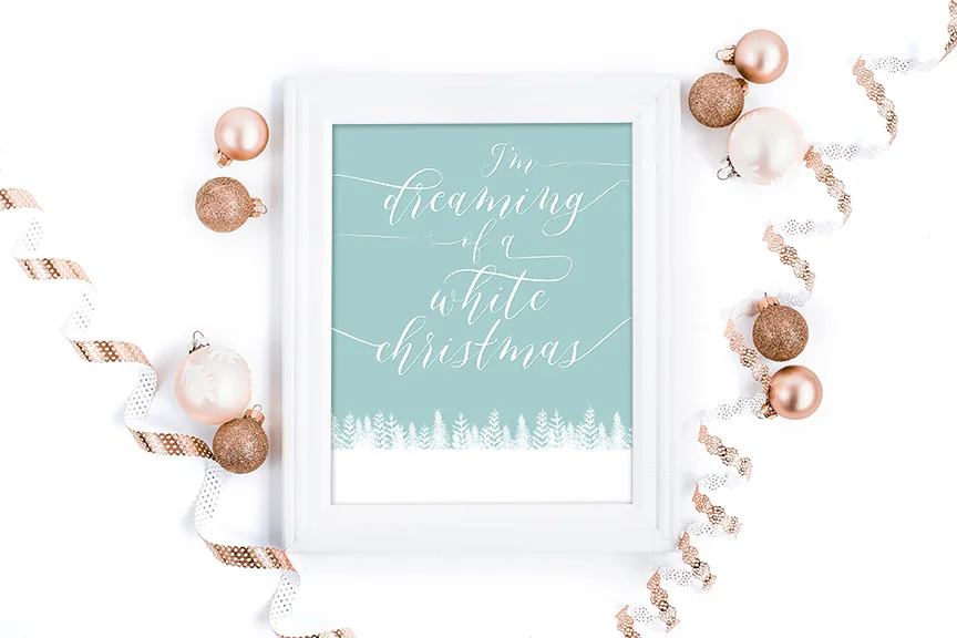 Free White Christmas Printable