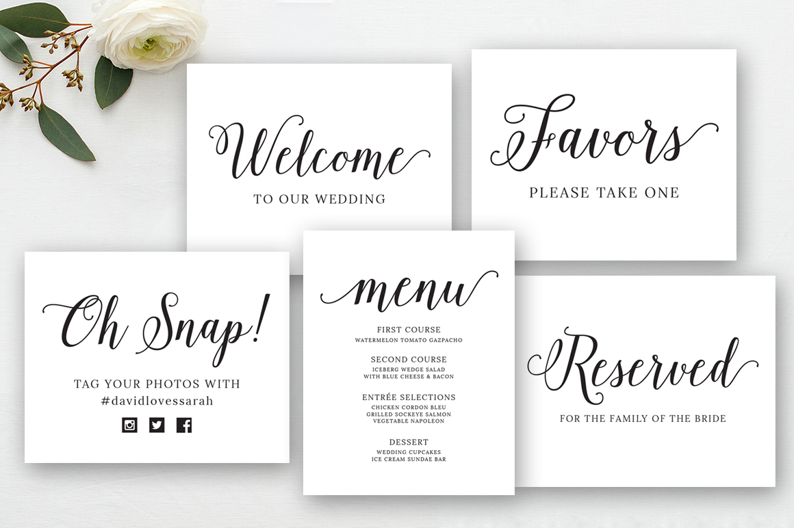 Diy Wedding Signage Set Charming Ink - Diy Wedding Signs Templates Diy Wedding Signage Set Charming Ink - Diy Wedding Signs Templates