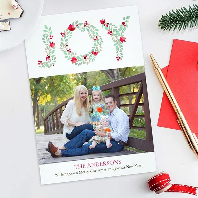 New customizable JOY holiday photo cards are done! #holidaycards #graphicdesign #zazzle