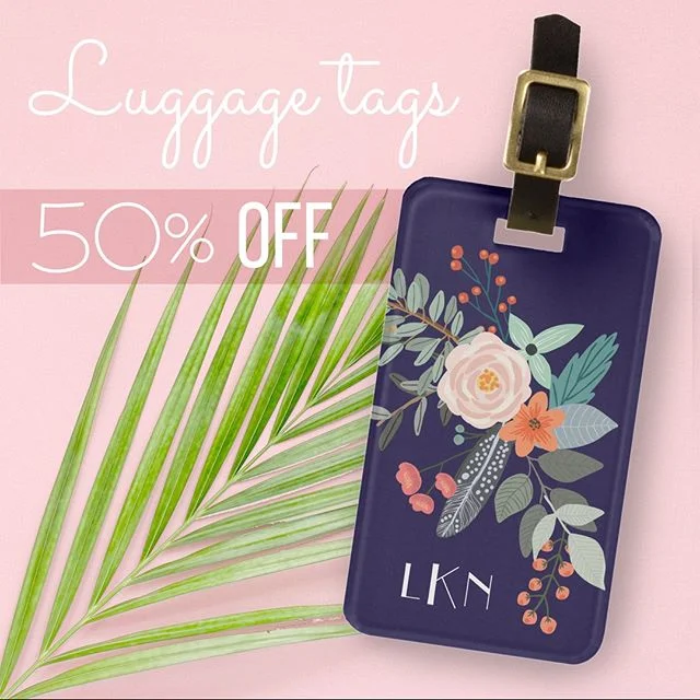 Luggage Tags are 50% off today at Zazzle! These stylish tags make great stocking stuffers. 🎄🎁 #zazzle #luggagetags #personalizedgifts