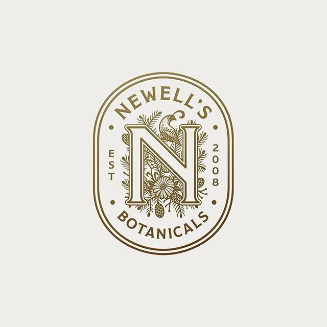 New logo project with @plastic.palmtree for Newell&rsquo;s Botanicals in Northern California. 🕊