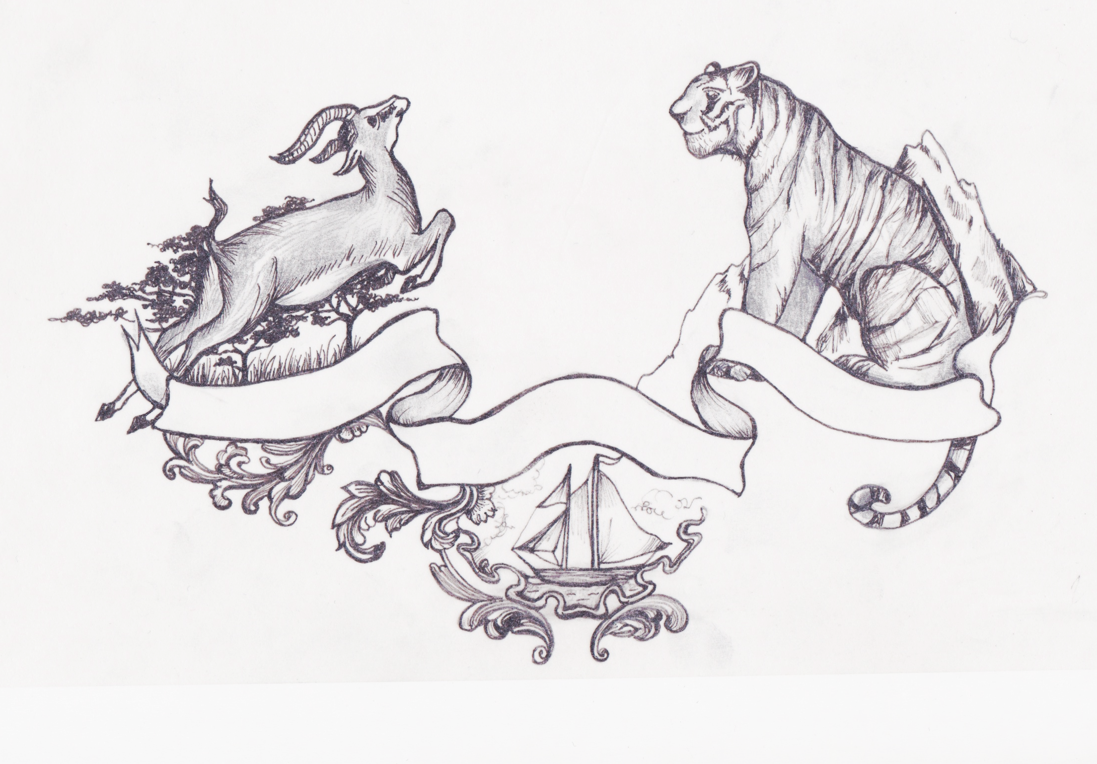 2: Added the tiger and the mountains