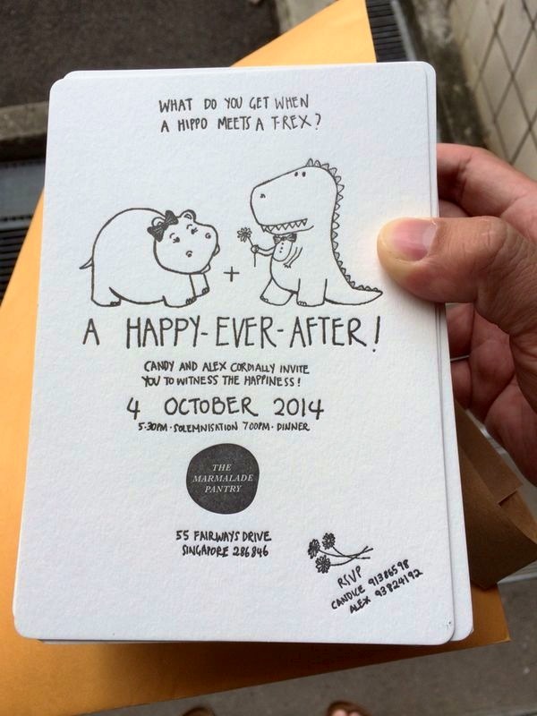 Final Letterpress Invite Based on original drawings and handwriting