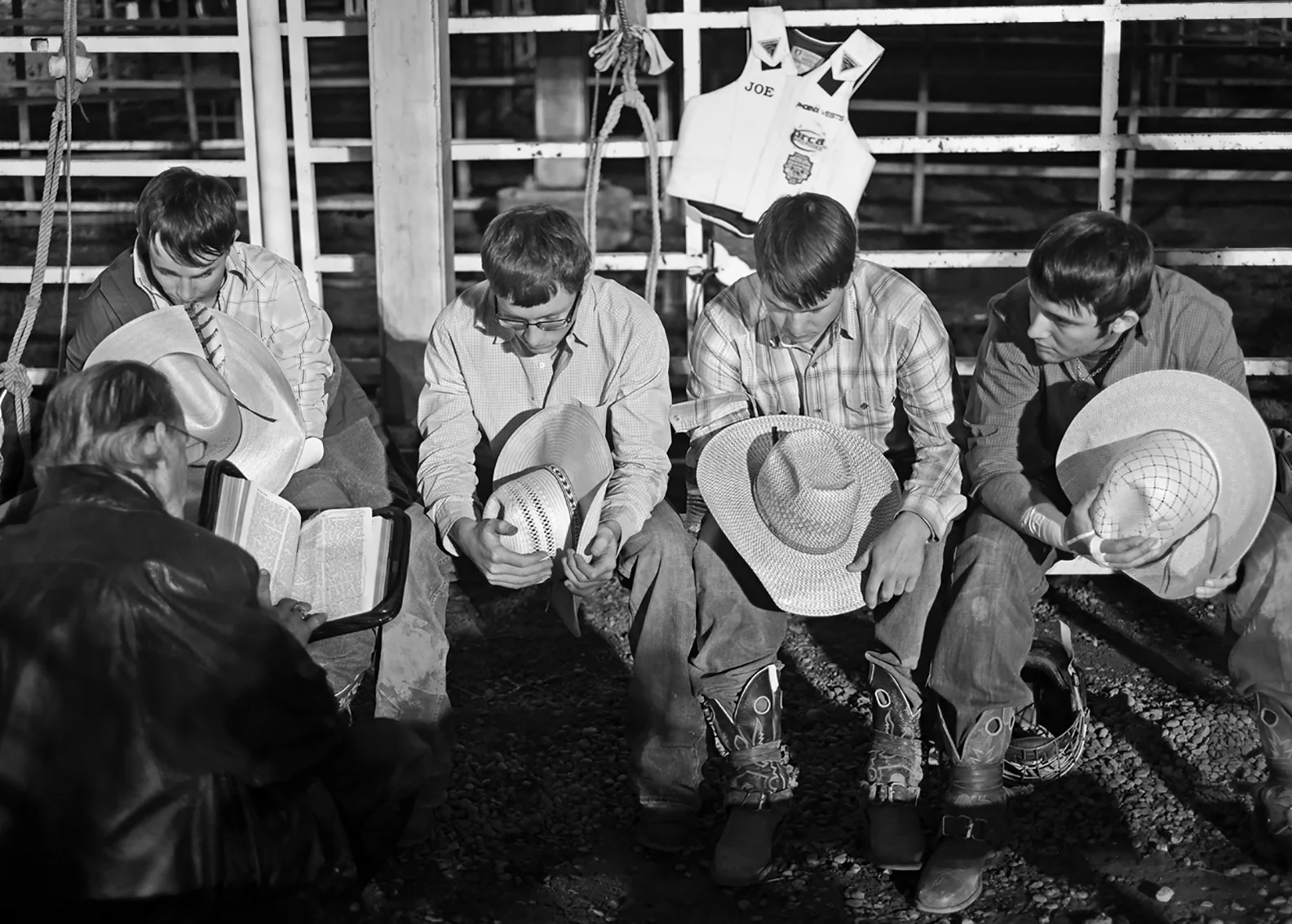 Rodeo Preacher and Young Bull Riders