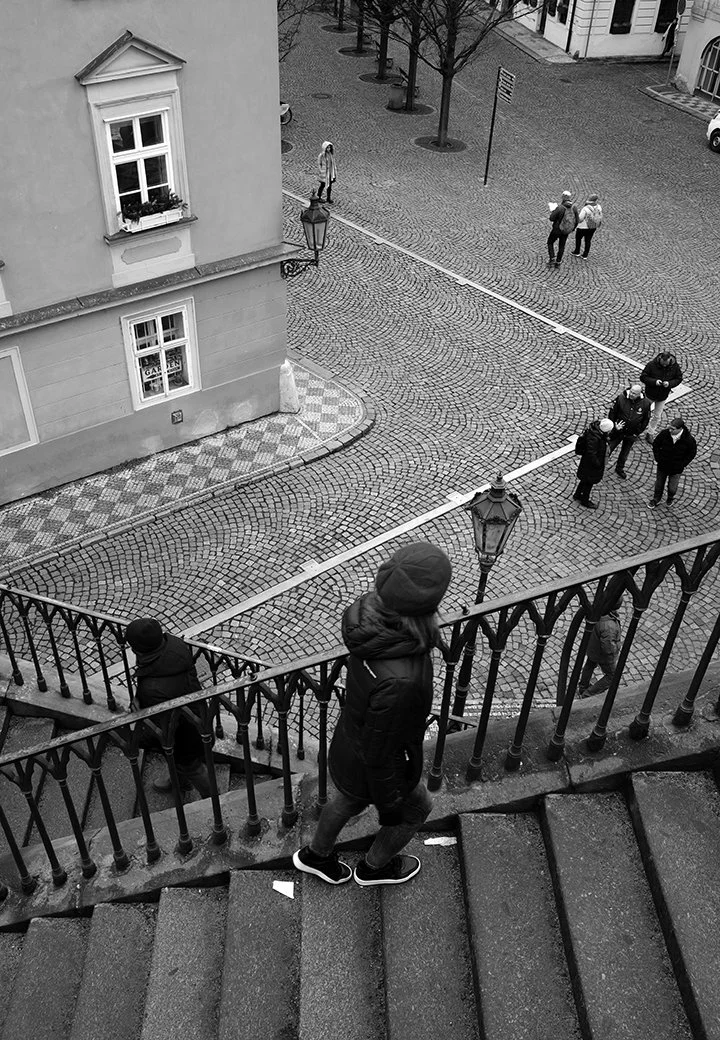 Stairway to Charles Bridge, Prague
